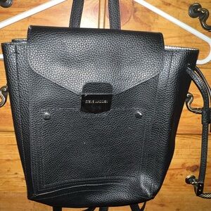 Steve Madden Textured Black Leather Bag